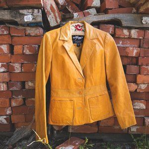 Wilson's Yellow Leather Blazer / Jacket